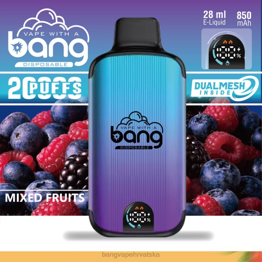 Bang Vape Digital Smart Screen 20000 udaha za jednokratnu upotrebu Vape Gang Zagreb H2NTV3