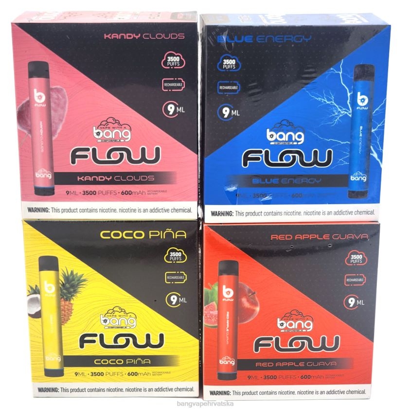 Bang Vape Flow 3500 uvlačenja (kutija od 10 komada) za jednokratnu upotrebu Vape Gang Flavors H2NTV37