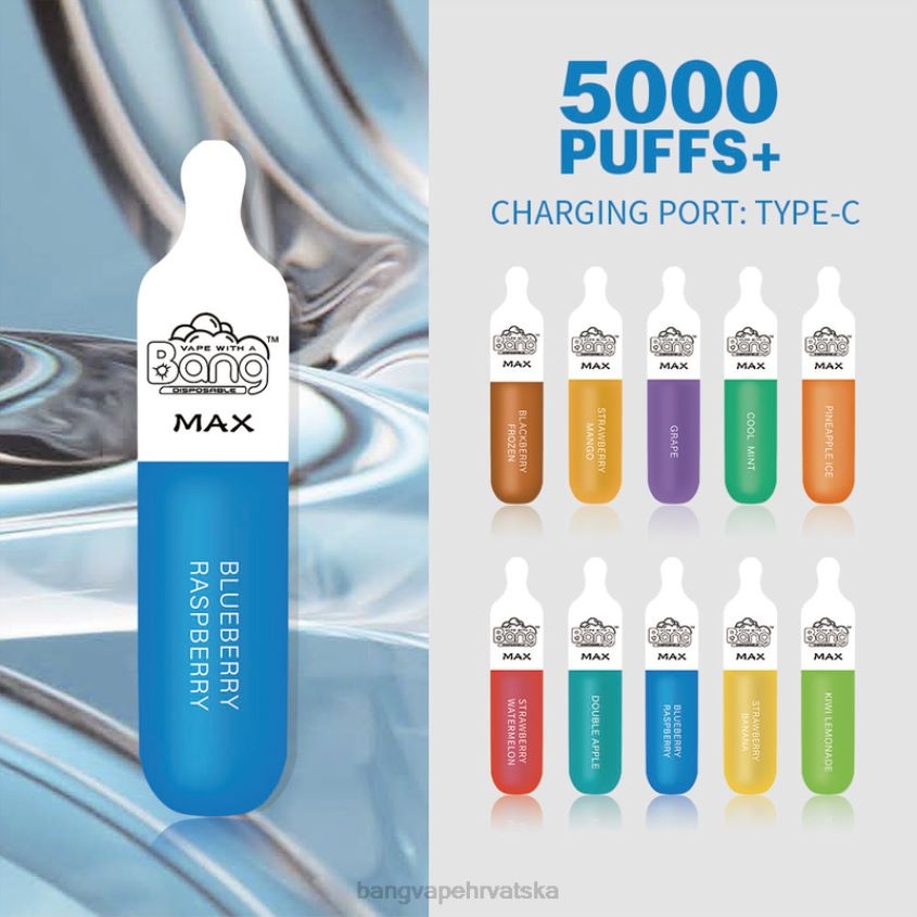 Bang Vape Max 5000 puff bar za jednokratnu upotrebu Bang Disposable Vape Review H2NTV10