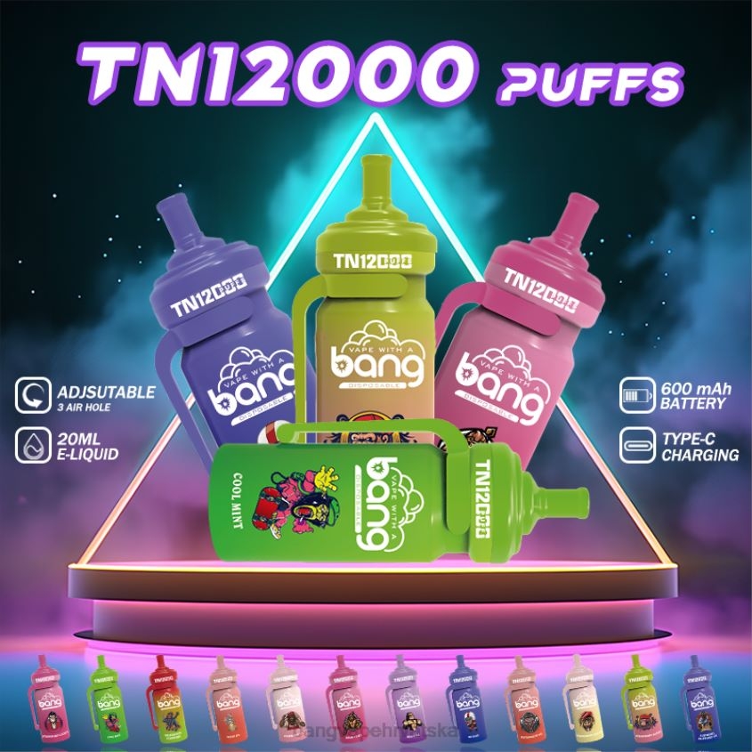 Bang Vape TN12000 mahuna s mrežastom zavojnicom za jednokratnu upotrebu Vape Gang Disposables H2NTV5