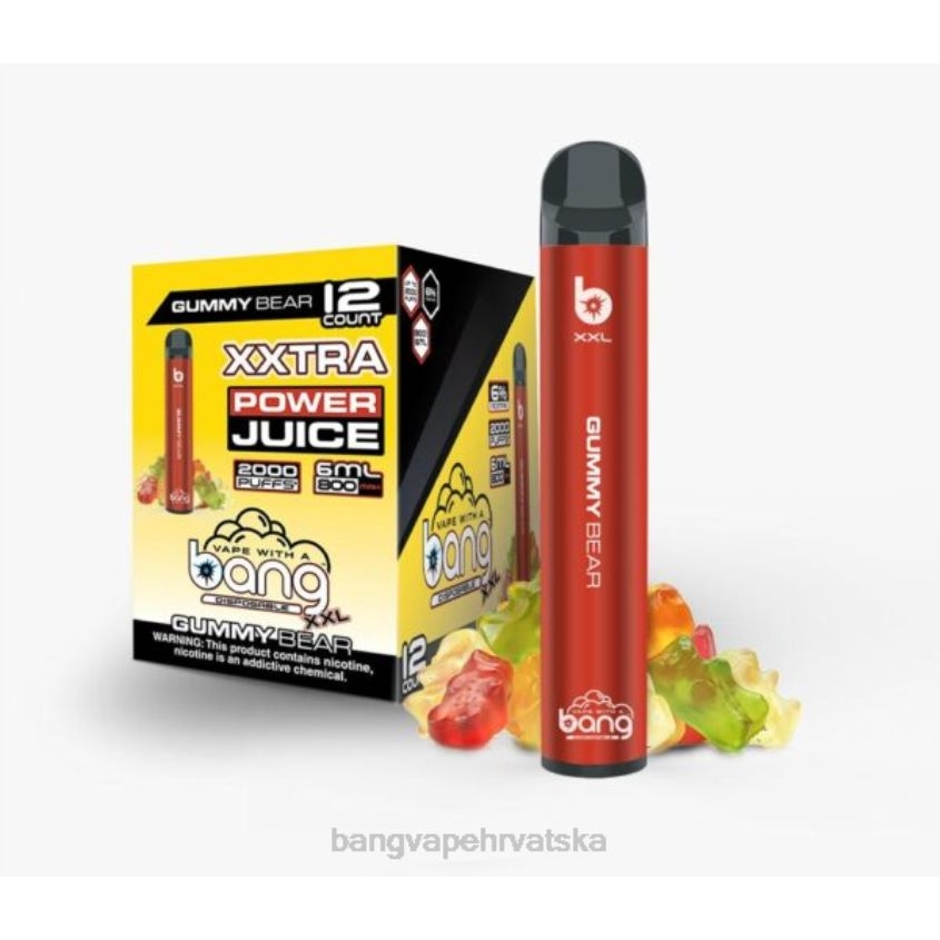 Bang Vape XXL 2000 udaha Gumeni medo Vape Gang Flavors H2NTV17
