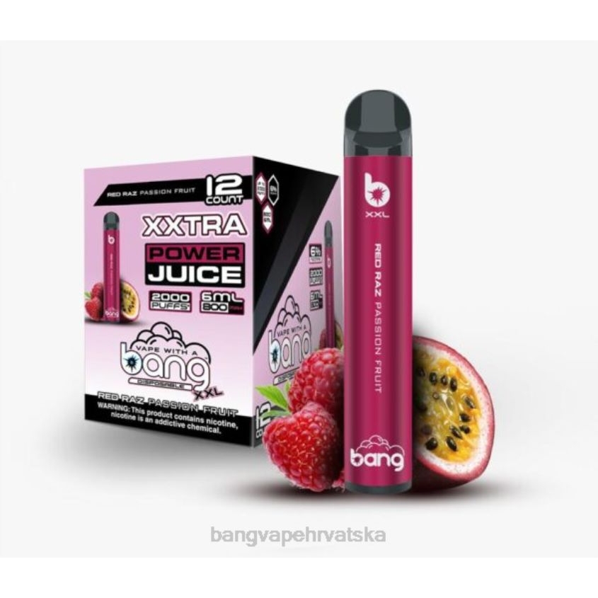 Bang Vape XXL 2000 udaha crveni raz marakuje Bang Vape Hrvatska H2NTV22