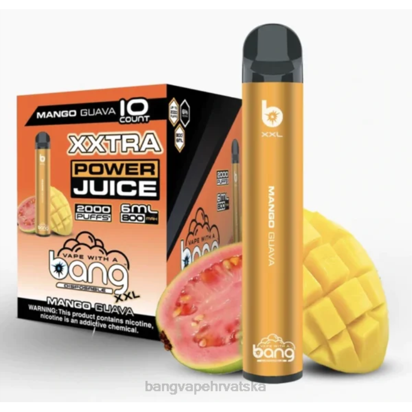 Bang Vape XXL 2000 udaha mango guava Bang Disposable Vape Review H2NTV20