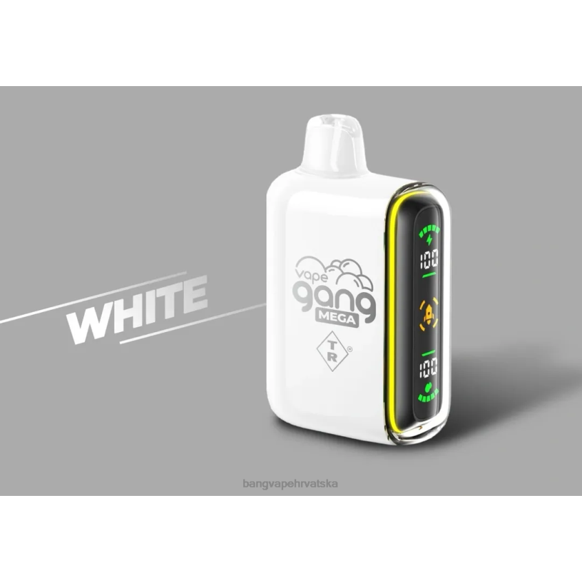 Vape Gang MEGA Vape za jednokratnu upotrebu od 20 000 udisaja (kutija od 5) bijela Bang Vape Disposable H2NTV60