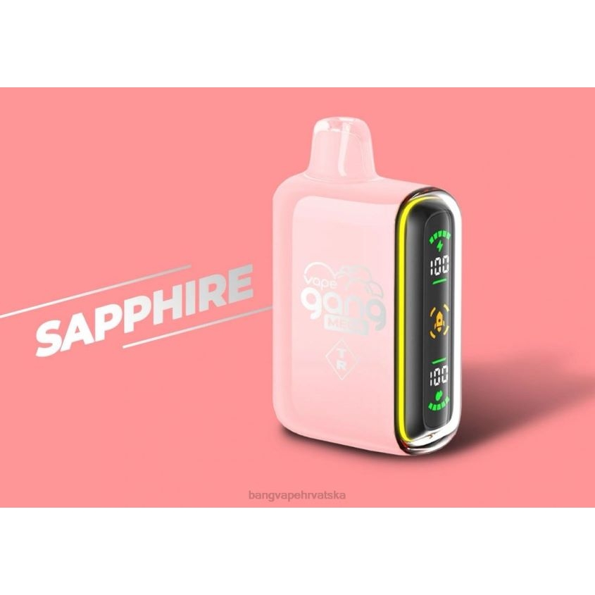 Vape Gang MEGA Vape za jednokratnu upotrebu od 20 000 udisaja (kutija od 5) safir Vape Gang Flavors H2NTV59