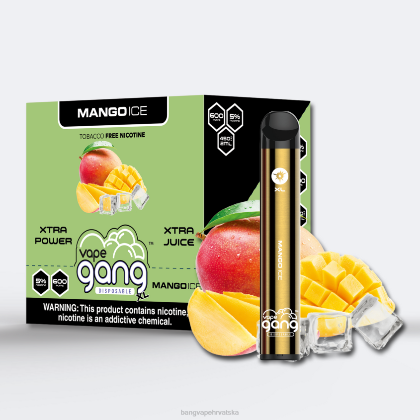 Vape Gang XL jednokratni vape 600 dimova (kutija od 10) led od manga Vape Gang Vape H2NTV68